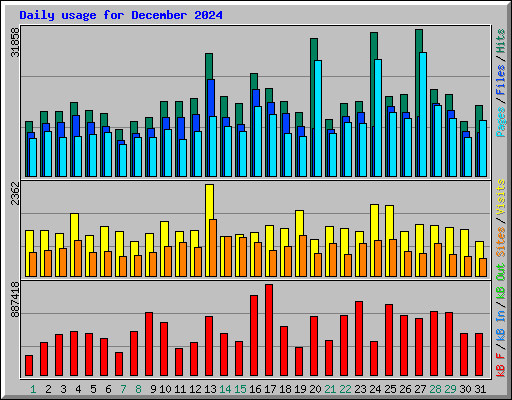 Daily usage for December 2024