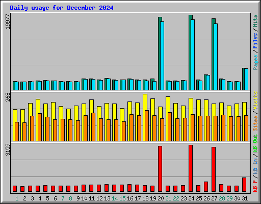 Daily usage for December 2024