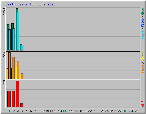 Daily usage for June 2025